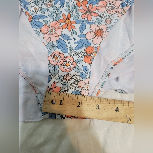 Eomenie One Piece Swimdress Swimsuits Tummy Control Orange Floral Print 18W - Picture 16 of 16